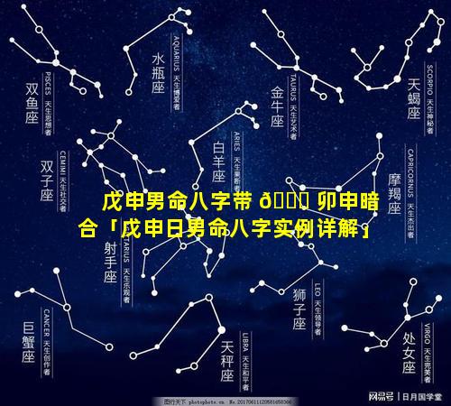 戊申男命八字带 🐕 卯申暗合「戊申日男命八字实例详解」